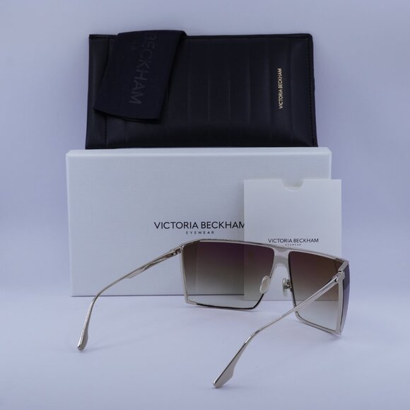 Victoria Beckham VB249S 714 Rectangle Sunglasses – Gold/Brown Gradient - Picture 9 of 9